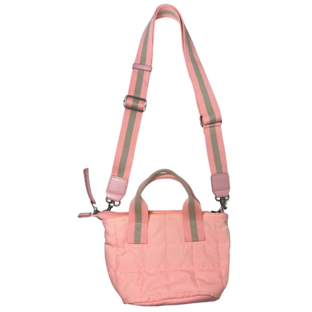 Universal Thread Pink Nylon Purse Two Handles Adjustable Shoulder Strap